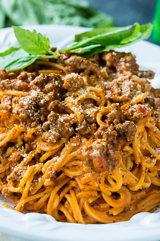 Instant Pot Cream Cheese Spaghetti