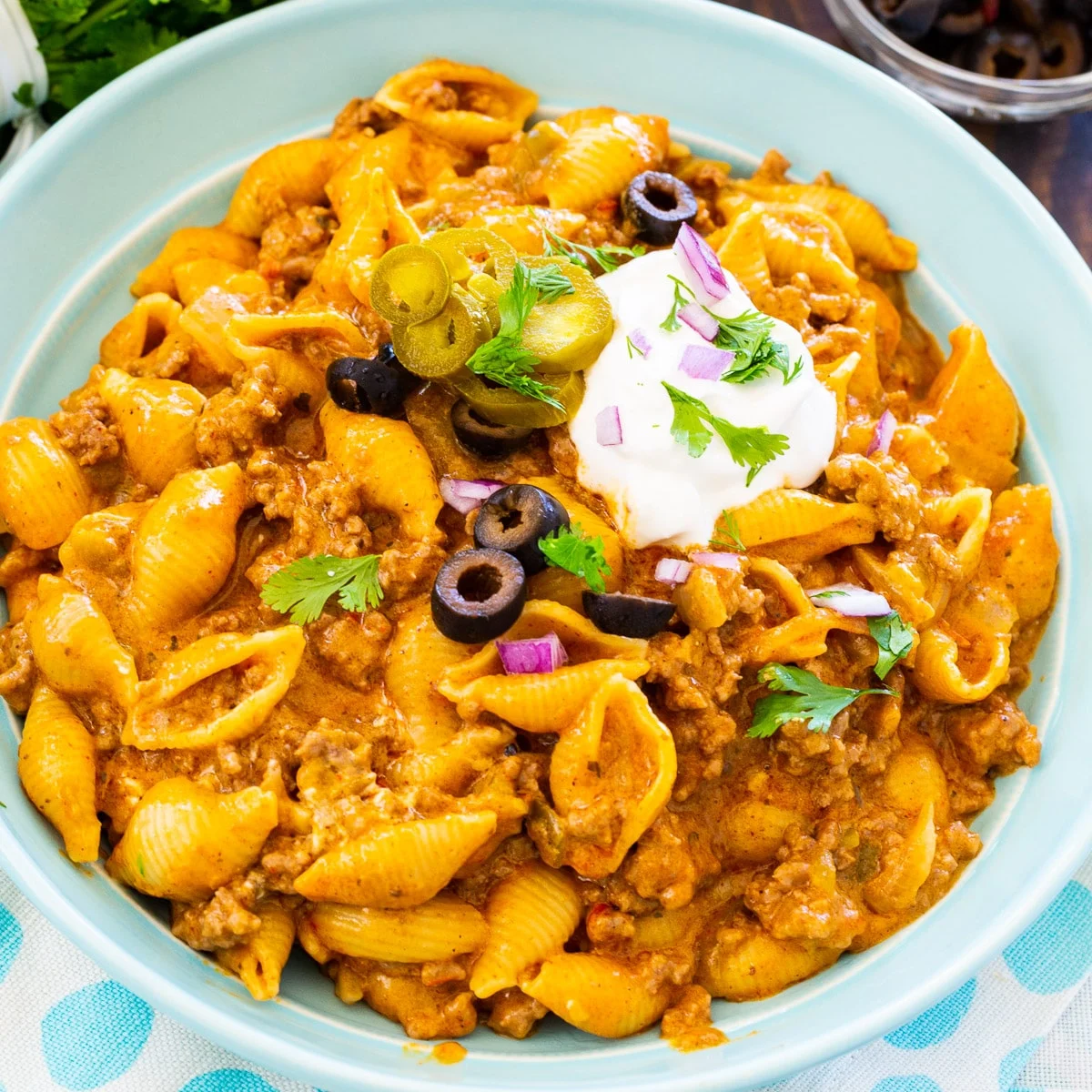 Instant Pot Cheesy Taco Pasta