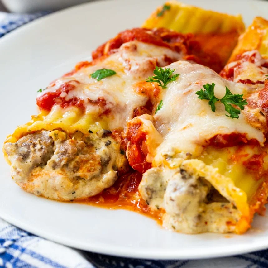Italian Sausage Manicotti