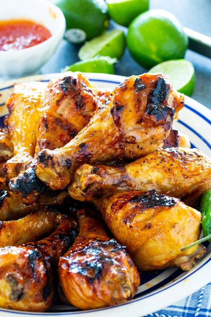 Grilled Jalapeno Lime Chicken Drumsticks