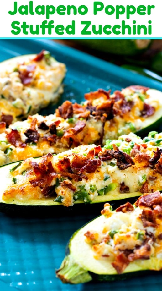 Jalapeno Popper Zucchini Boats