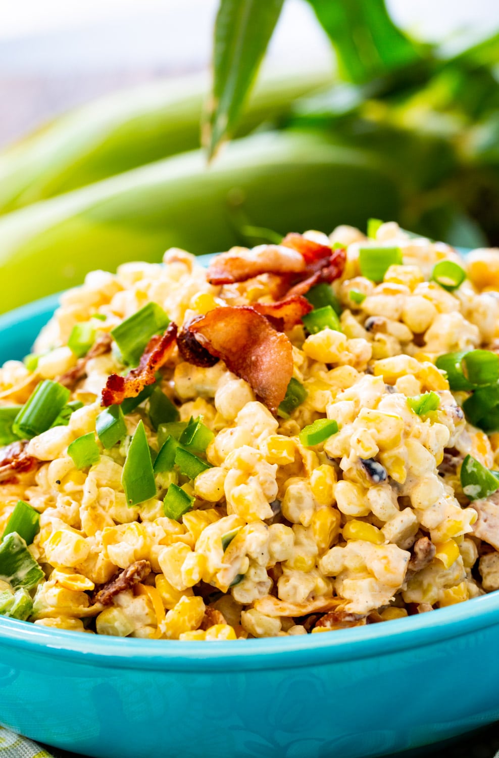 alapeno Popper Grilled Corn Salad in serving bowl.