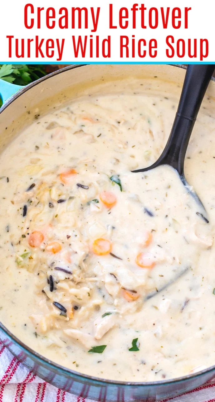 Leftover Creamy Turkey Wild Rice Soup