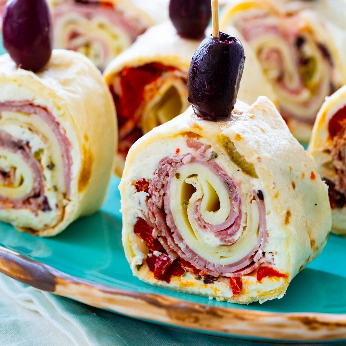 Muffaletta Pinwheels Recipe