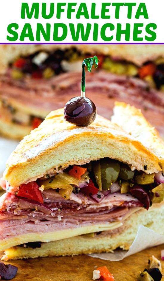Muffaletta Sandwiches are perfect for Mardi Gras. #neworleans