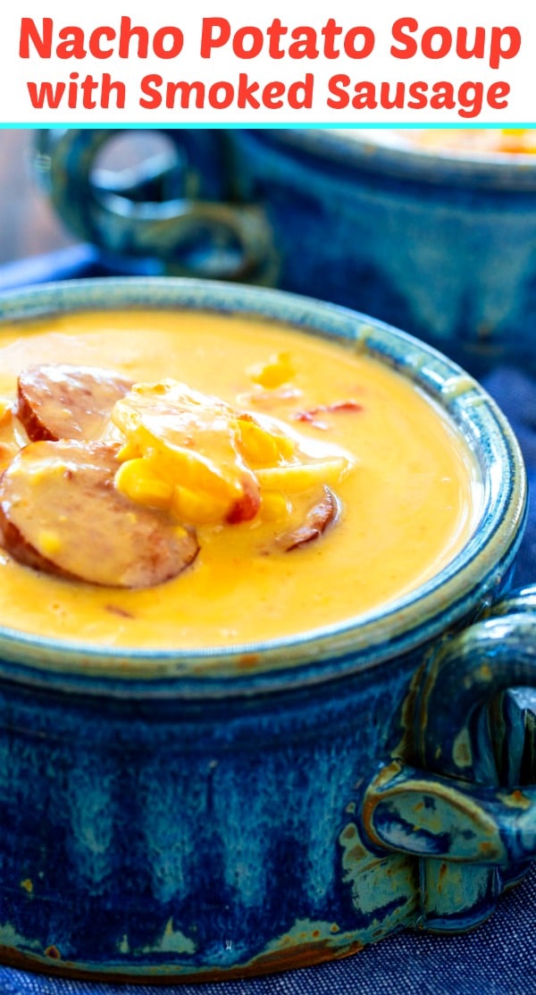 Easy Nacho Soup with Smoked Sausage