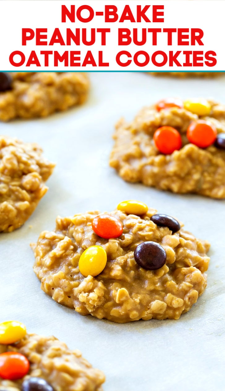 No-Bake Peanut Butter Oatmeal Cookies