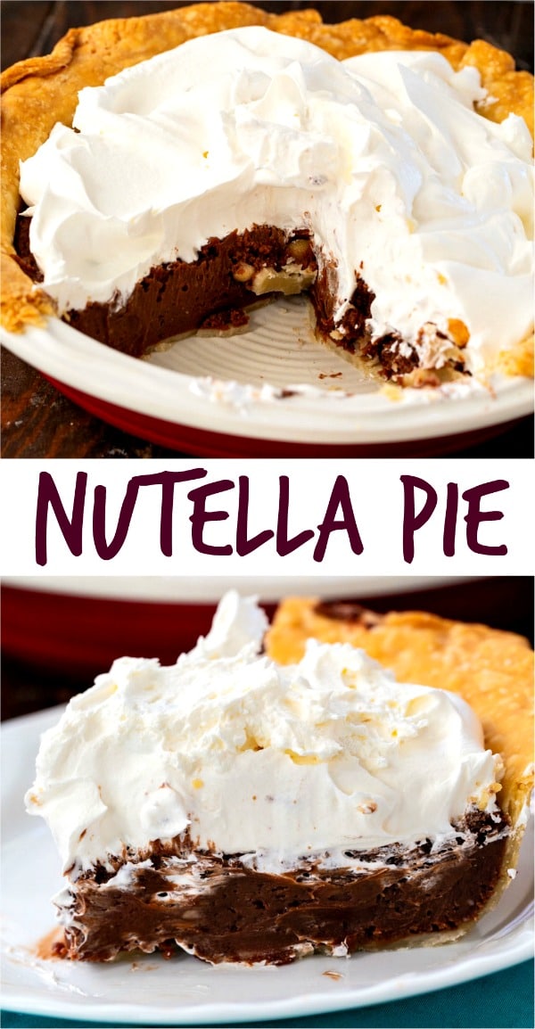 Nutella Pie with a flaky pie crust