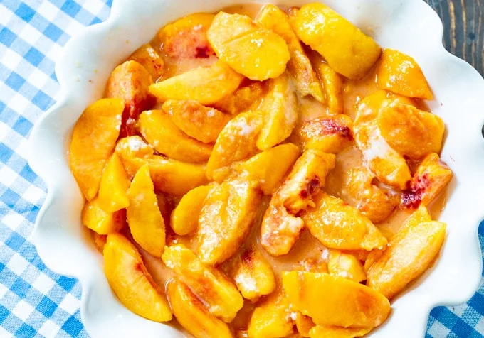 Fresh peach filling