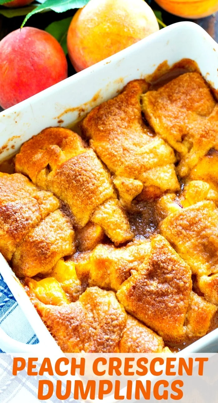 close-up of Peach Crescent Dumplings