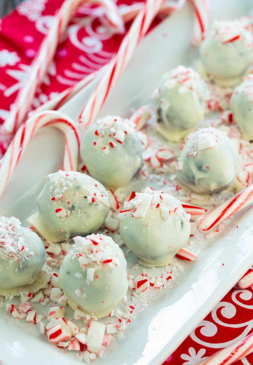 Peppermint Oreo Truffles
