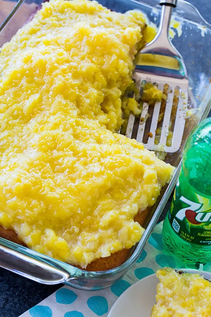 Pineapple 7-Up Cake with Coconut Frosting
