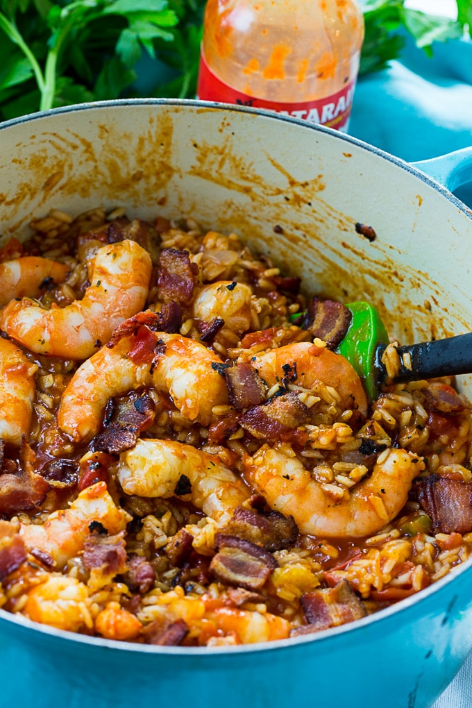 Red Rice with Shrimp and Bacon