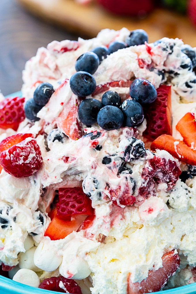Red, White & Blue Cheesecake Salad