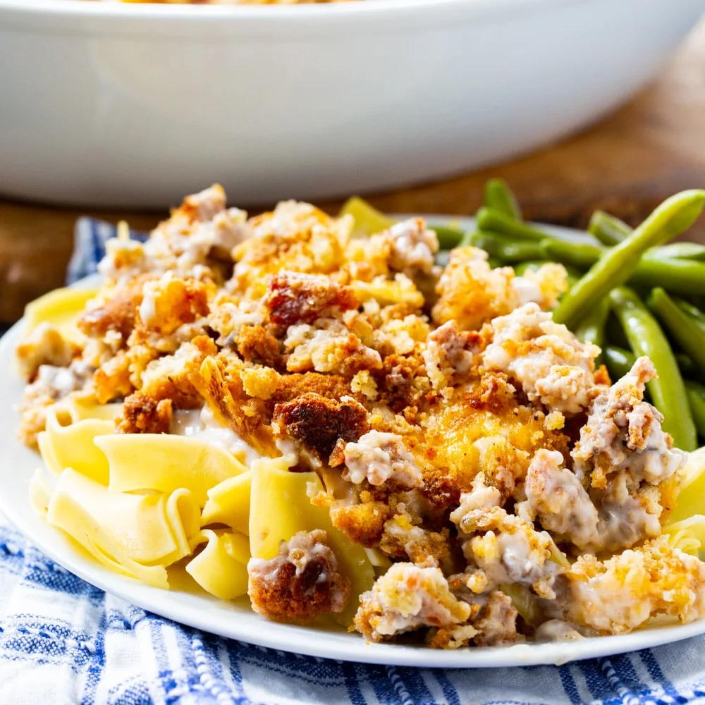 Sandy's Chicken (Baked Chicken with Stuffing and Cheese)