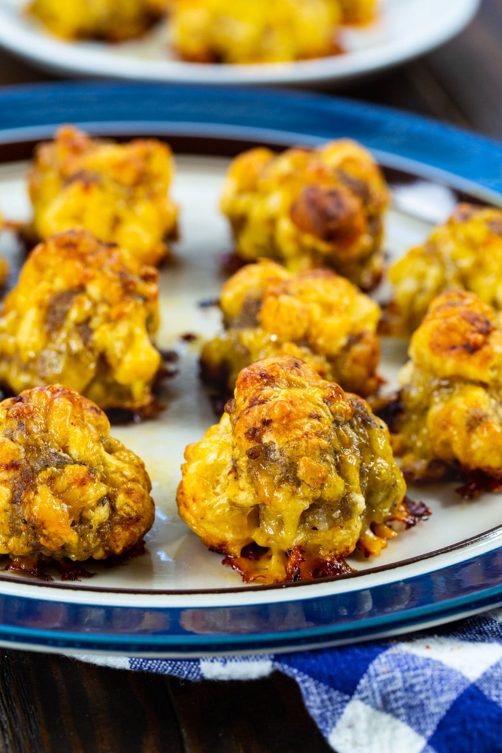 Sausage Balls on a plate.