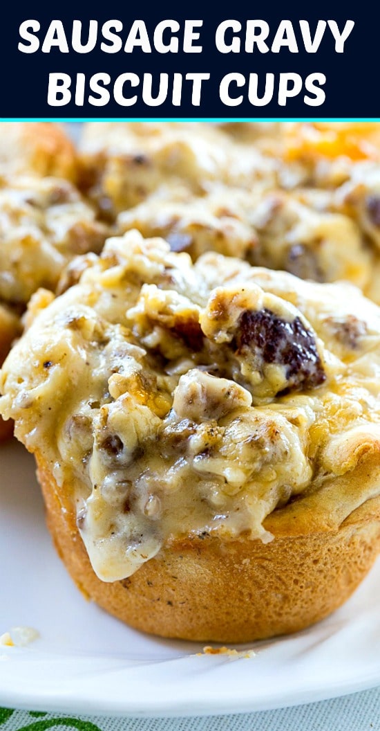Sausage Gravy Biscuit Cups