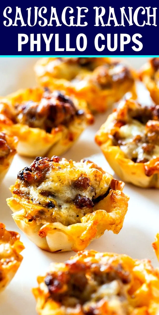 Sausage Ranch Phyllo Cups