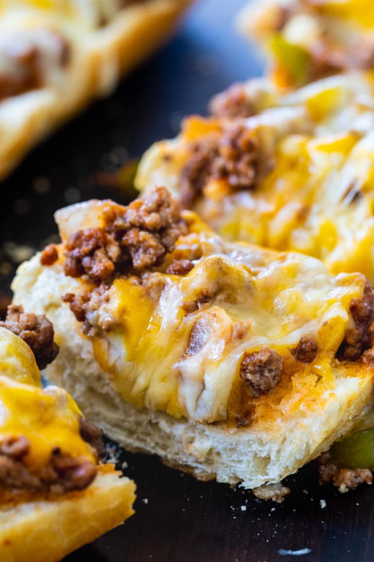 Sloppy Joe French Bread Pizza