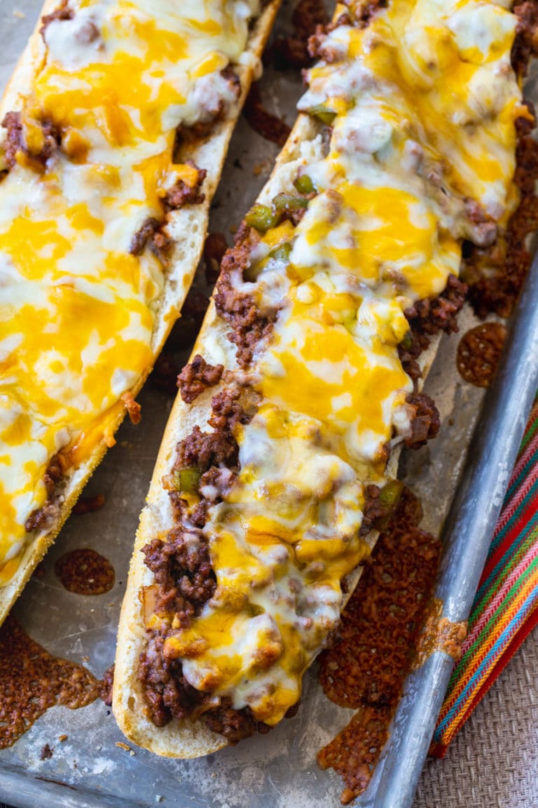 Sloppy Joe French Bread Pizza