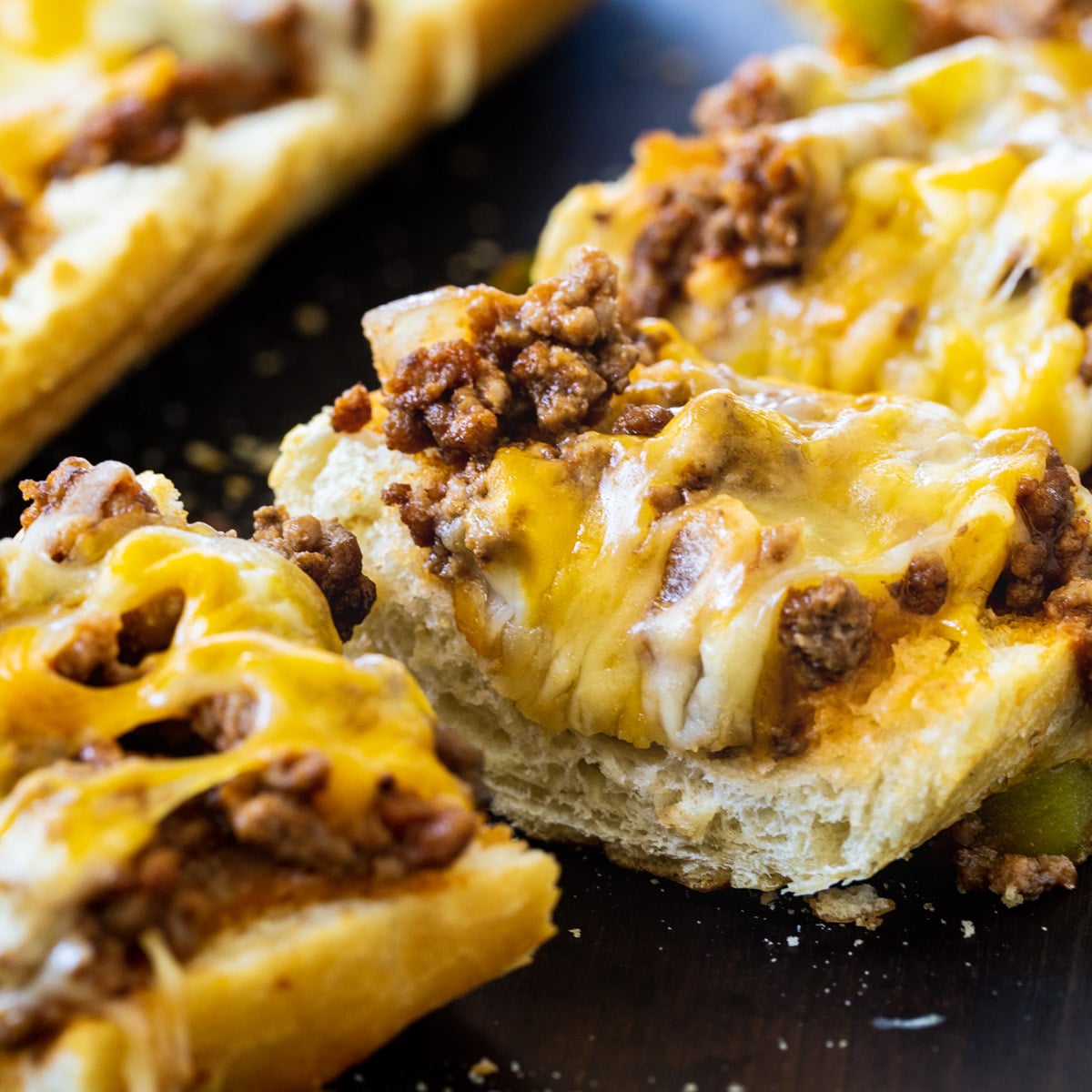 Sloppy Joe French Bread Pizza
