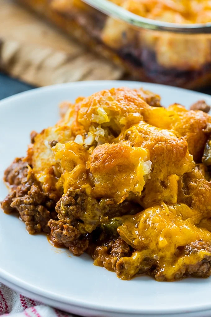 Sloppy Joe Tater Tot Casserole