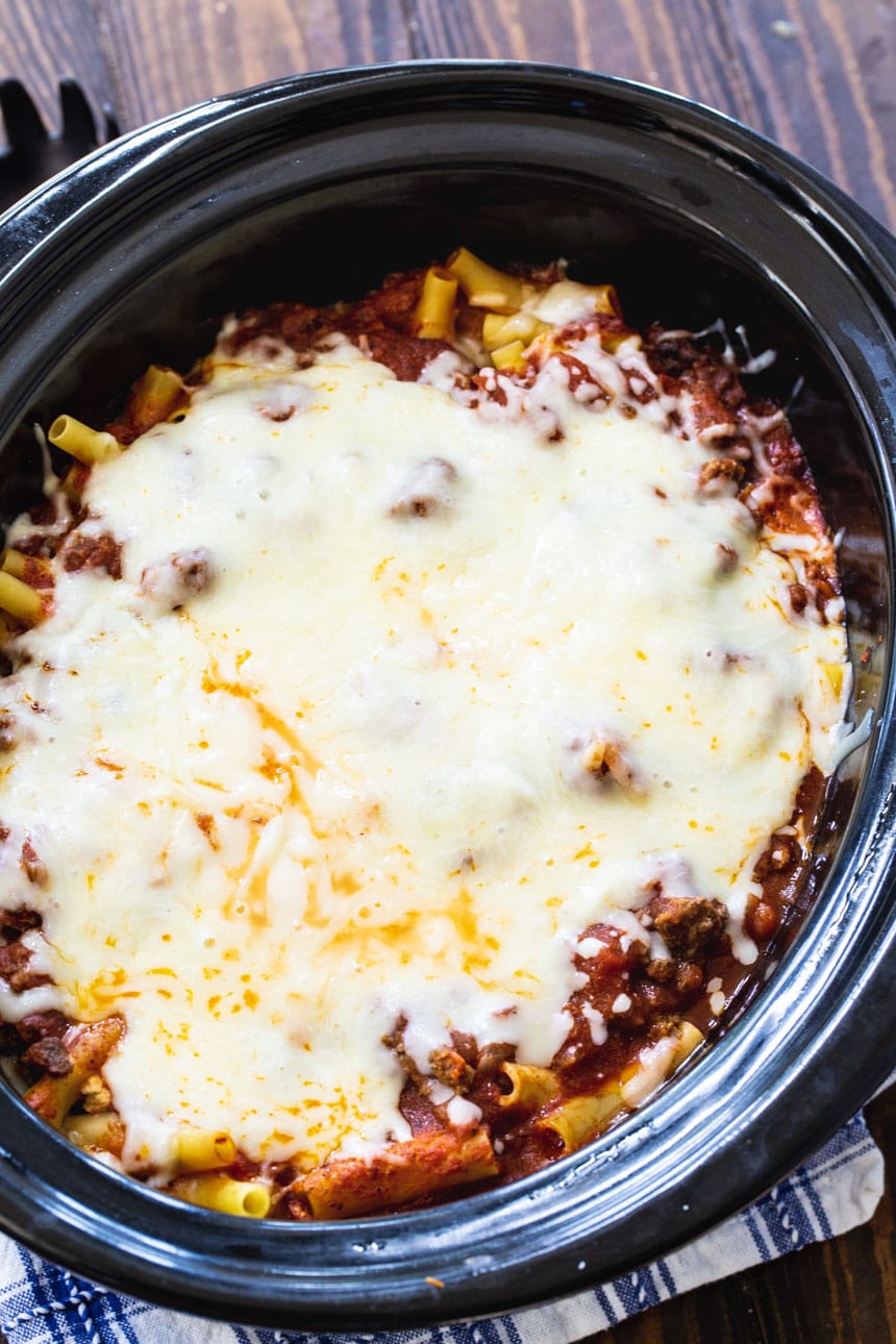 Baked Ziti in a slow cooker