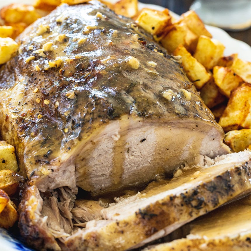 Slow Cooker Garlic Butter Pork Roast