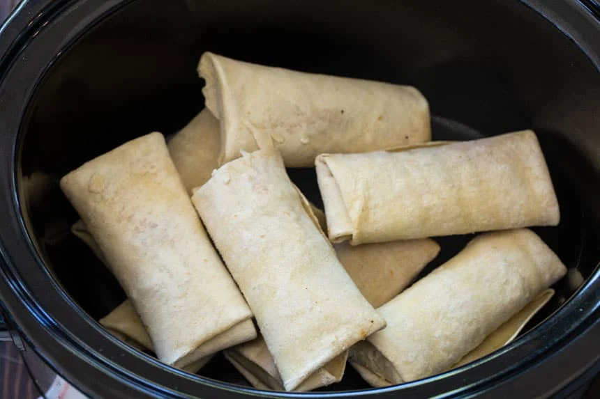 frozen burritos in a 6-quart slow cooker