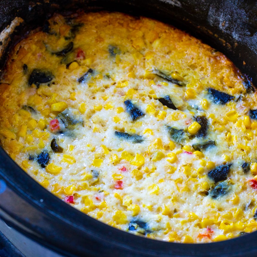 Slow Cooker Southwestern Corn Casserole