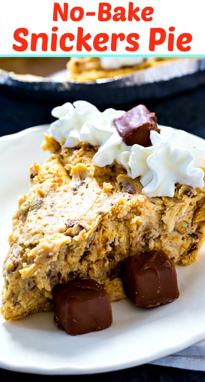 No-Bake Snickers Pie