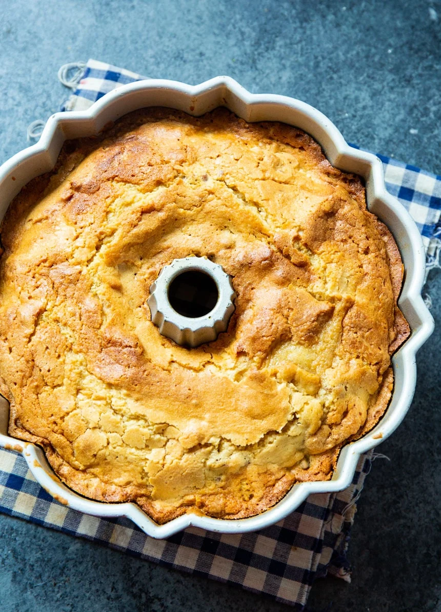 Southern Praline Bundt Cake in a bundt pan.