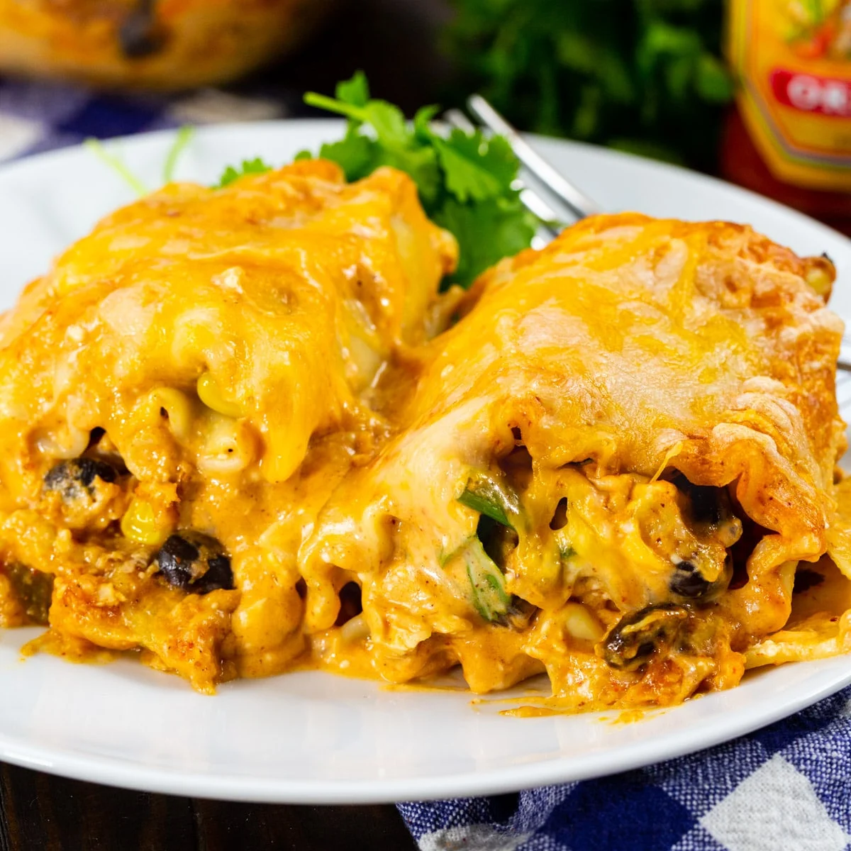 Southwestern Chicken Lasagna Roll-Ups