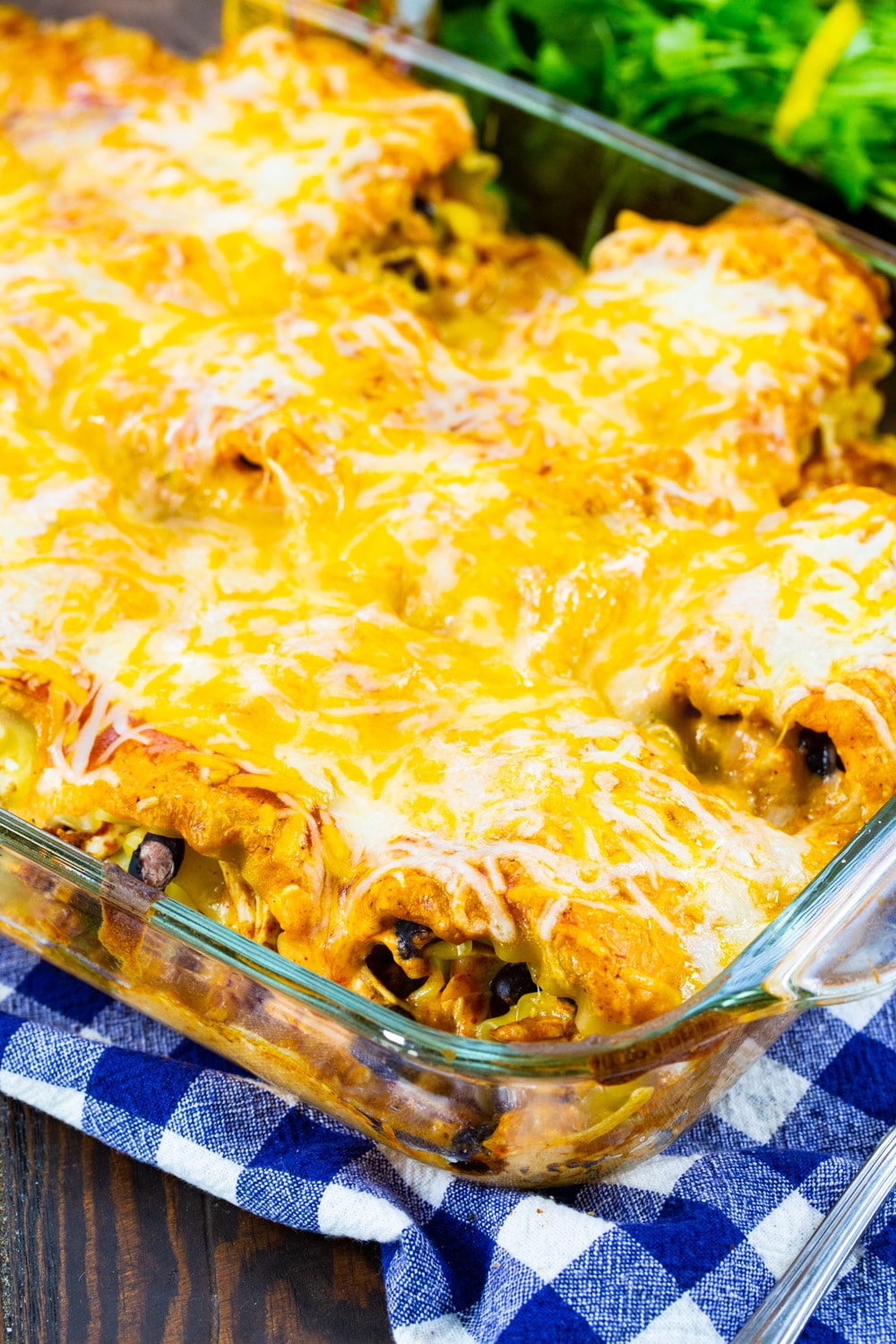 Roll-Ups in a baking dish.