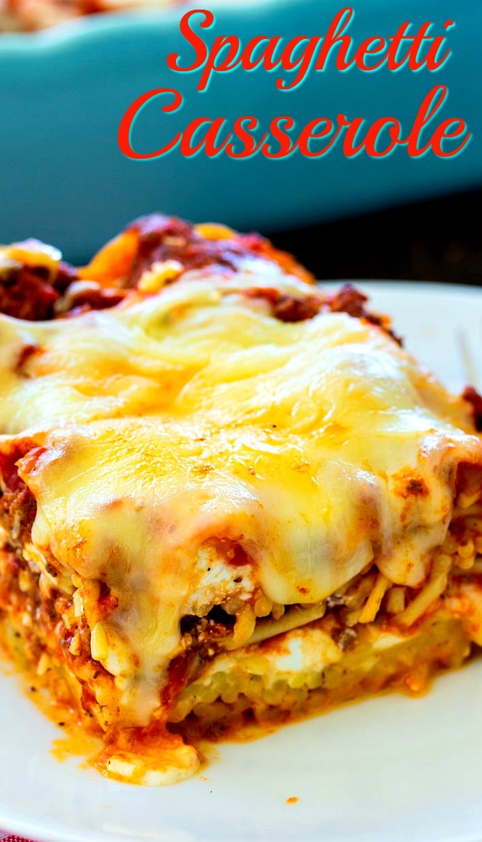 Close-up of Spaghetti Casserole on a plate