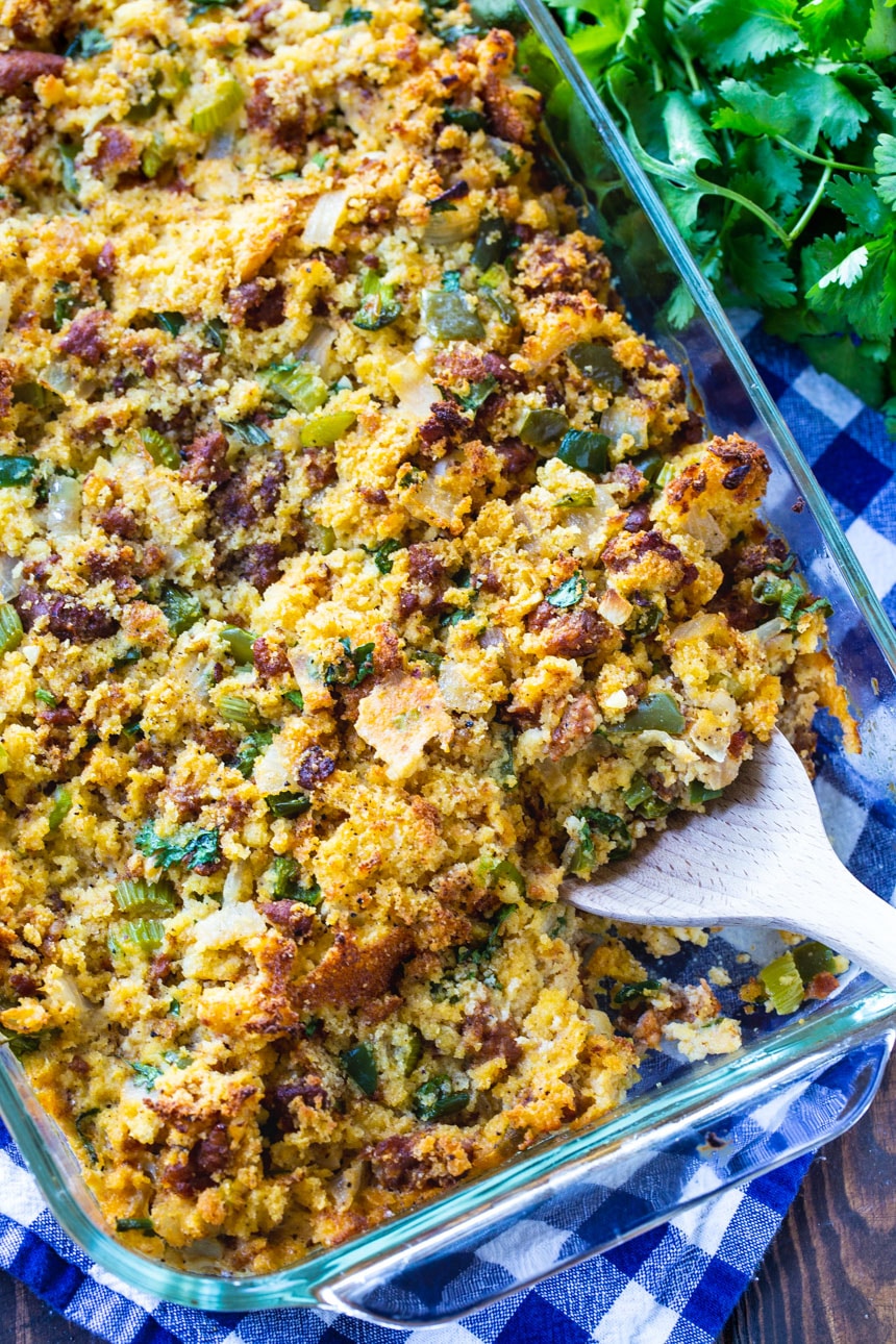 Spicy Corizo Cornbread Dressing