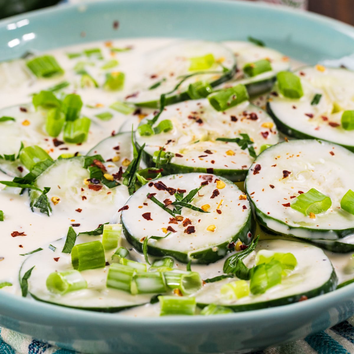 Creamy Spicy Cucumbers