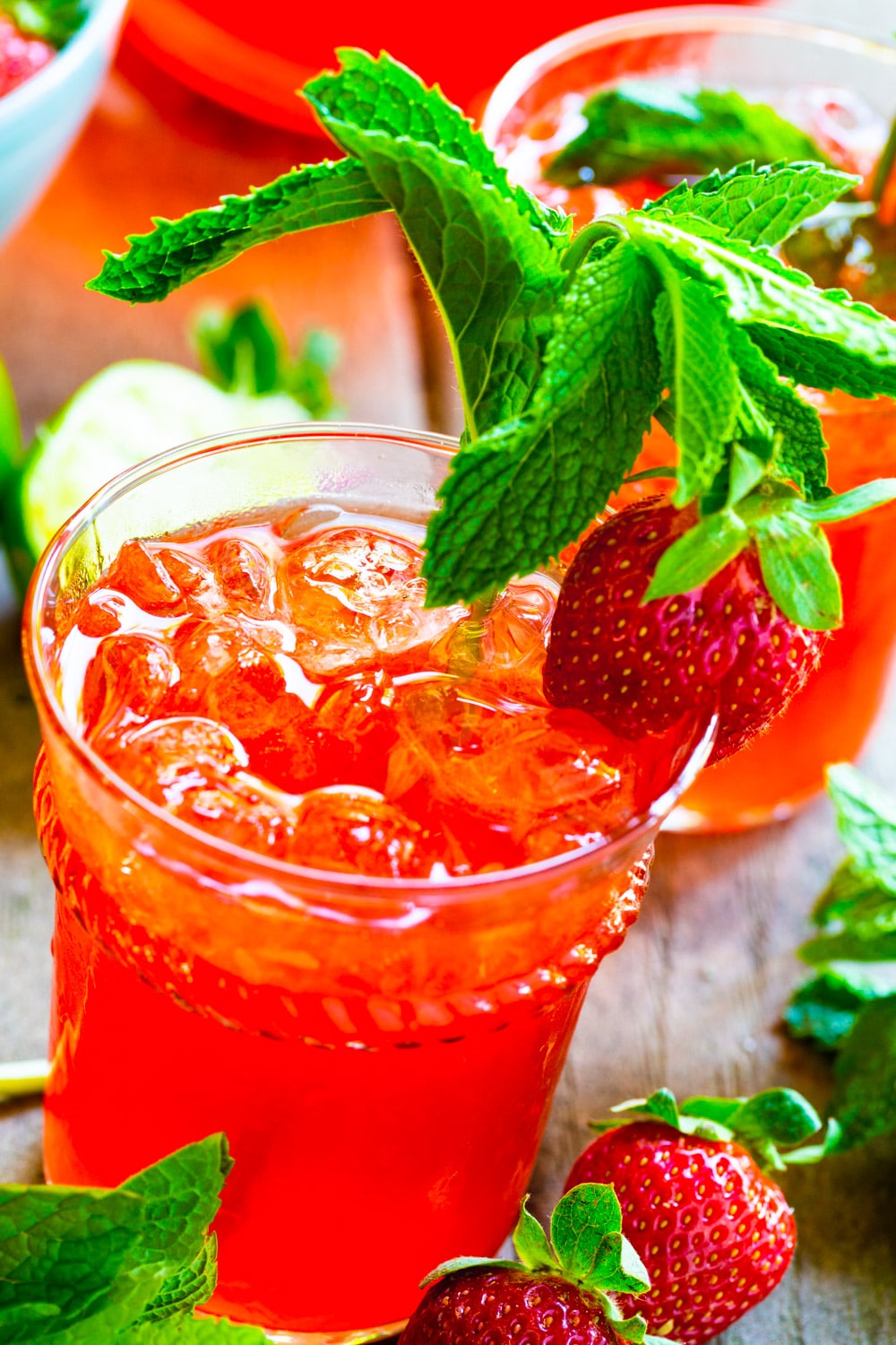 Close-up of Strawberry Mojito