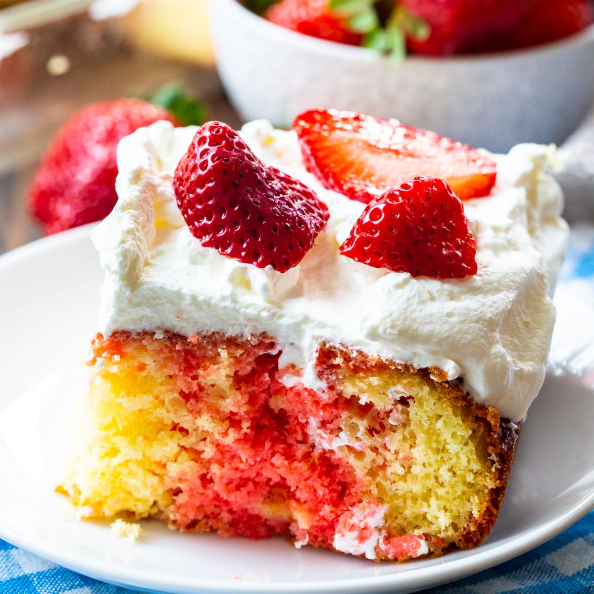 Easy Strawberry Poke Cake