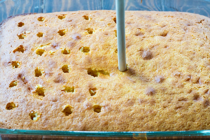poke holes in cake