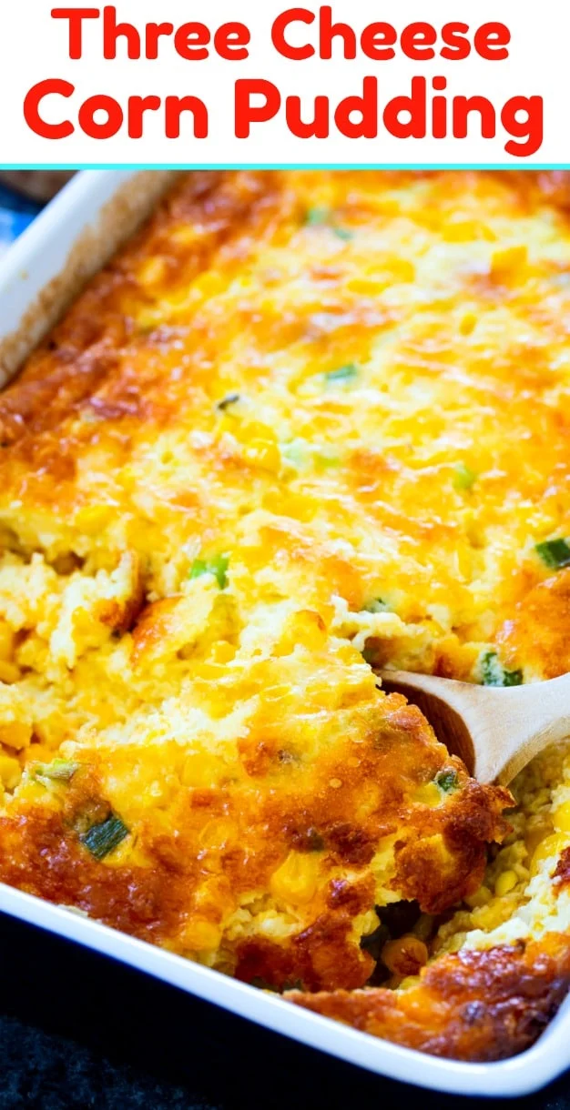 Three Cheese Corn Pudding