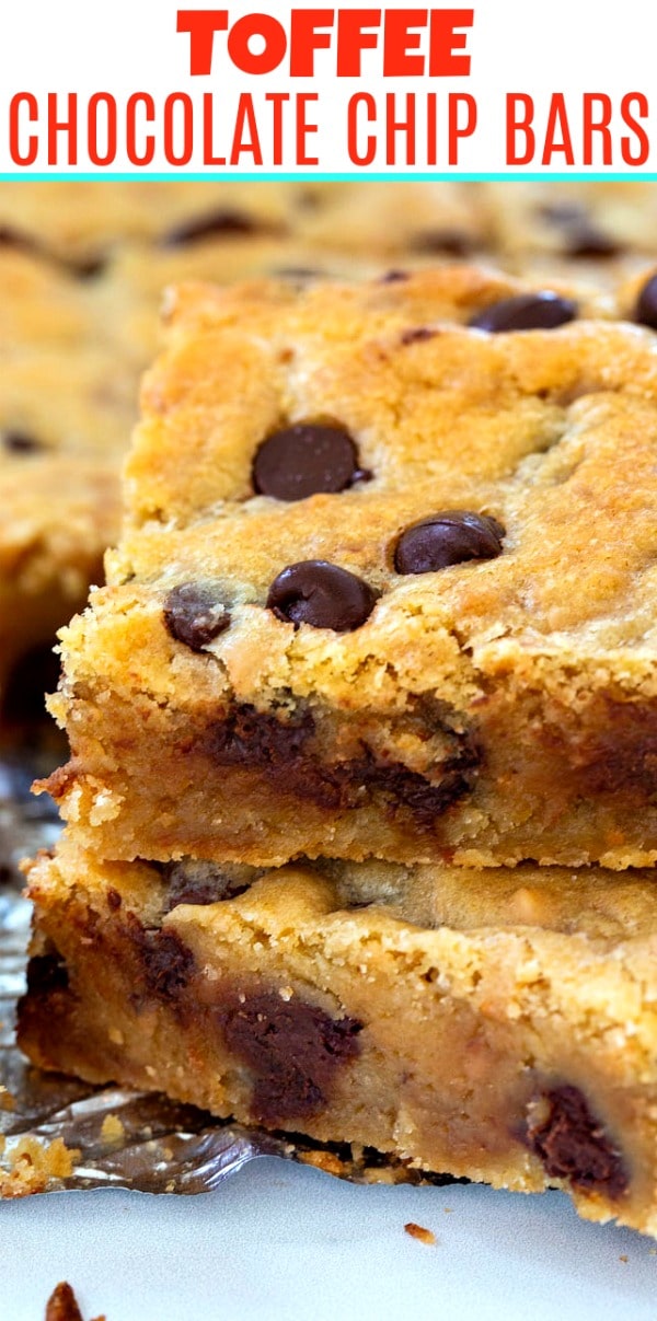 Toffee Chocolate Chip Bars
