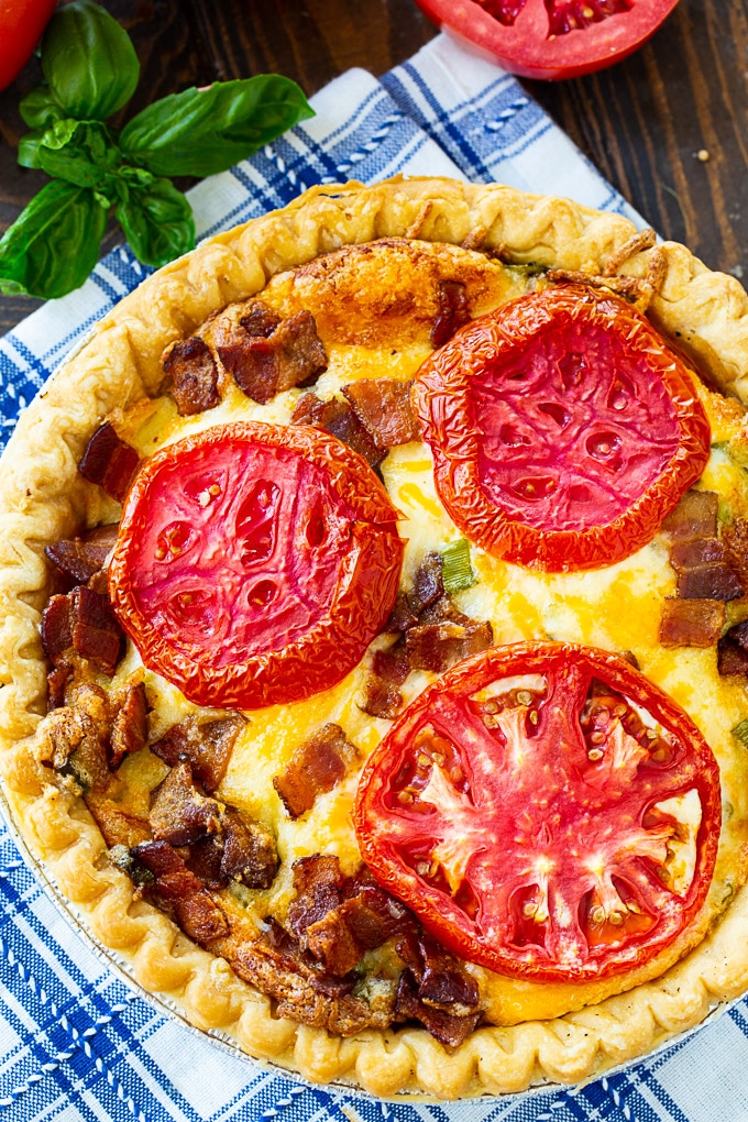 Tomato Pie with Bacon