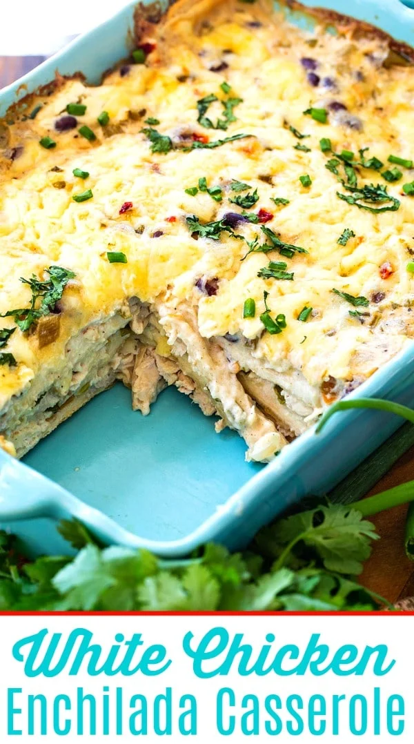 White Chicken Enchilada Casserole