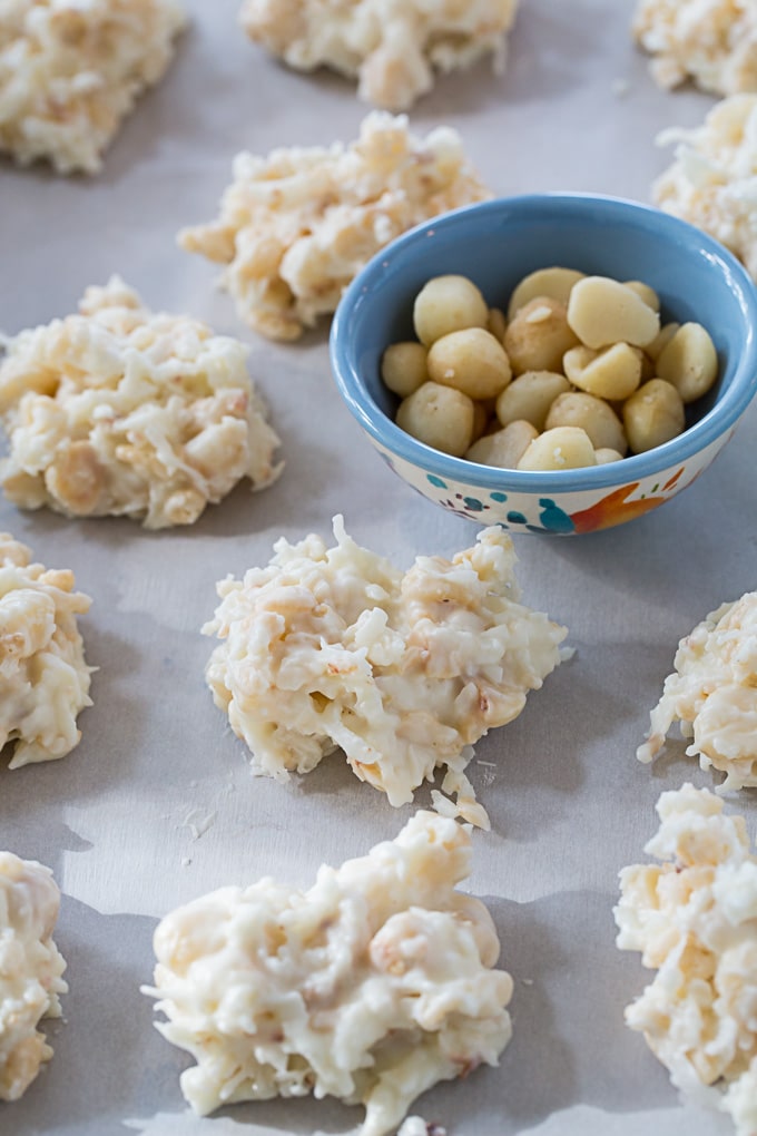 White Chocolate Coconut Macadamia Clusters