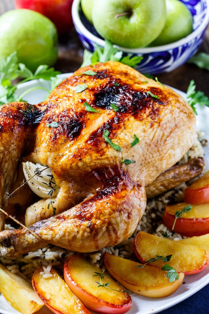 Apple Cider Glazed Roasted Chicken