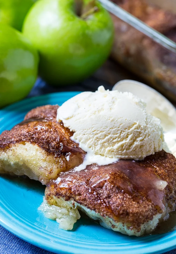 Easy Apple Dumplings made with refrigerated biscuits.