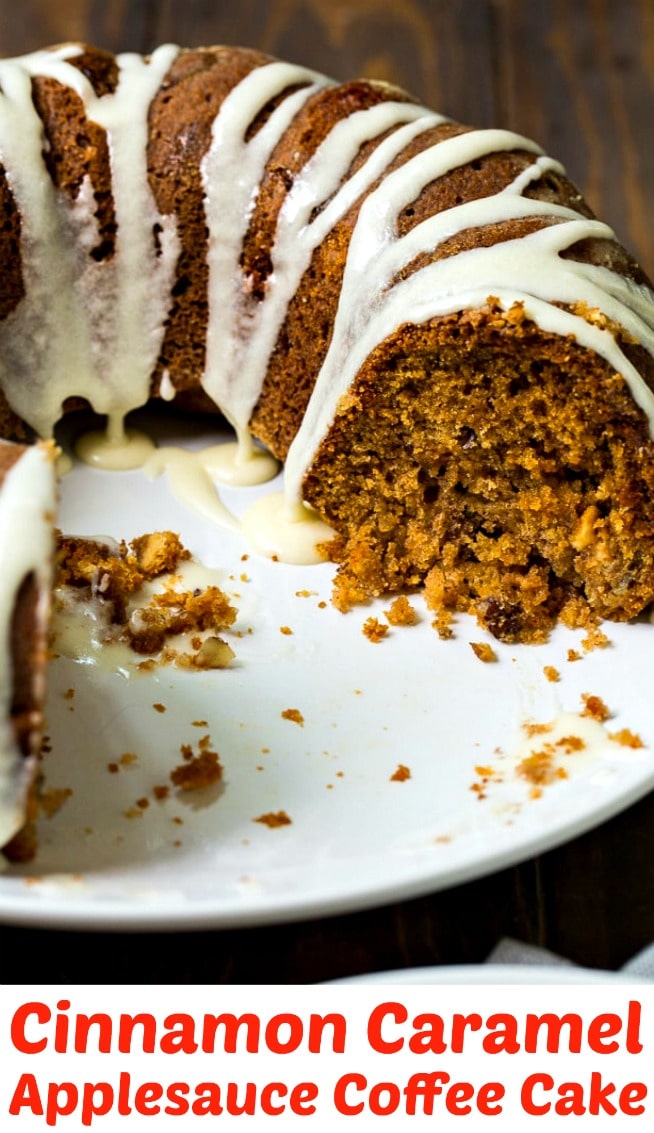 Cinnamon Caramel Applesauce Coffee Cake