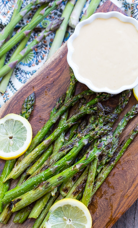Grilled Asparagus with Wasabi-Soy Dipping Sauce #SplendaSweeties #SweetSwaps
