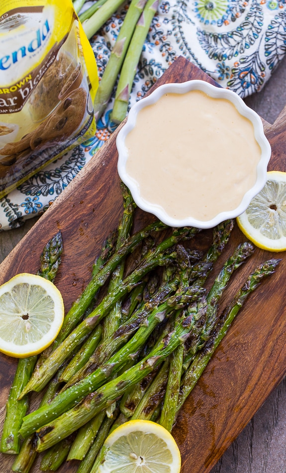 Griled Asparagus with Wasabi-Soy Dipping Sauce